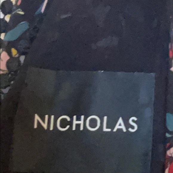 NICHOLAS Floral Chain Neck Wrap Silk Dress - Picture 12 of 15